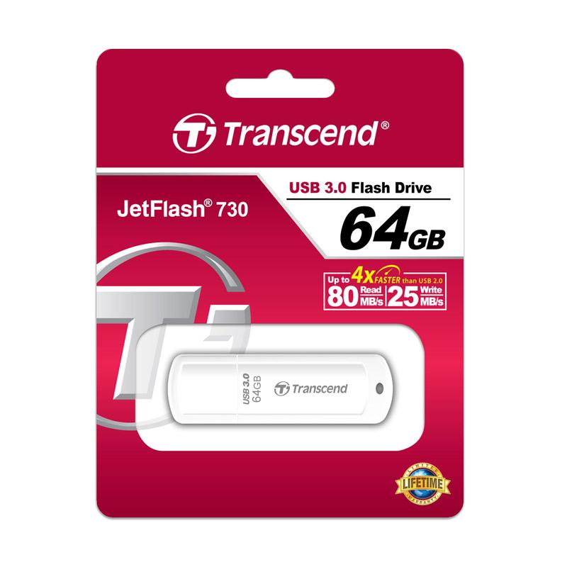 Promo Transcend Flashdisk 64 GB Jetflash 730 [64 Gb/ USB 3.0] Diskon 25 ...