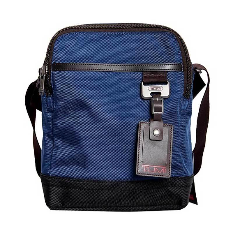 Jual TUMI Quincy Expandable Slim Crossbody Bag Blue di Seller Semarto