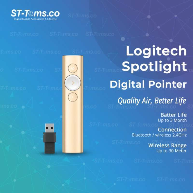 Jual Logitech Spotlight Presentation Remote Digital Pointer di Seller STToms Official Store