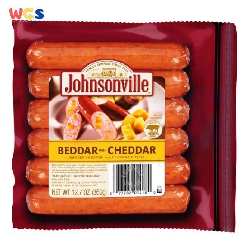 Jual Johnsonville Beddar Cheddar Smoked Sausage With Cheddar Cheese ...