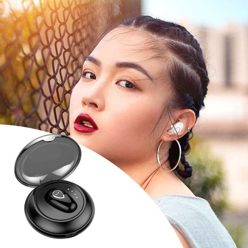 Promo Mini Ture Bluetooth 5.0 Wireless Earbuds Invisible Black Diskon