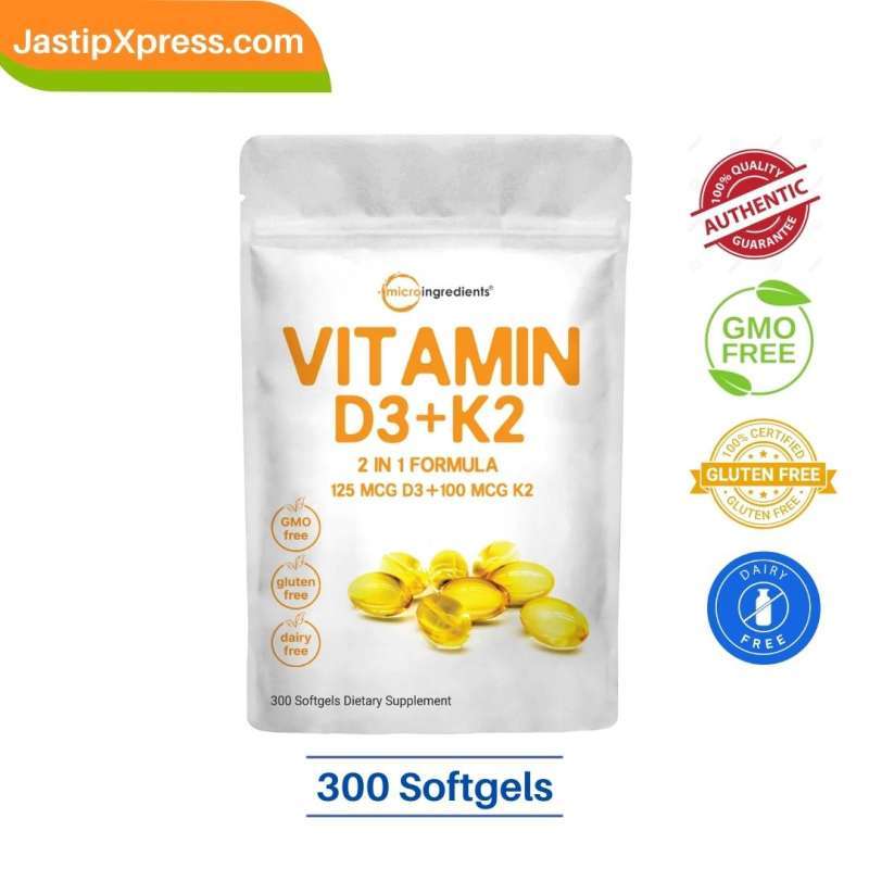 Jual MICROINGREDIENTS VITAMIN D3+K2 300 Softgel di Seller JastipXpress