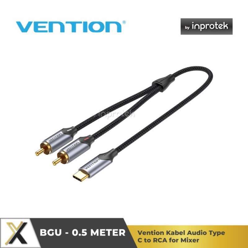 Promo Kabel Aux 2 RCA to Type C for Speaker - BGU 0.5 Meter ORIGINAL ...