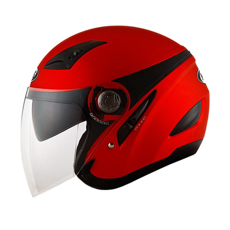 Jual MDS Zarra Solid Helm Half Face Metalic XL Red di Seller Premium