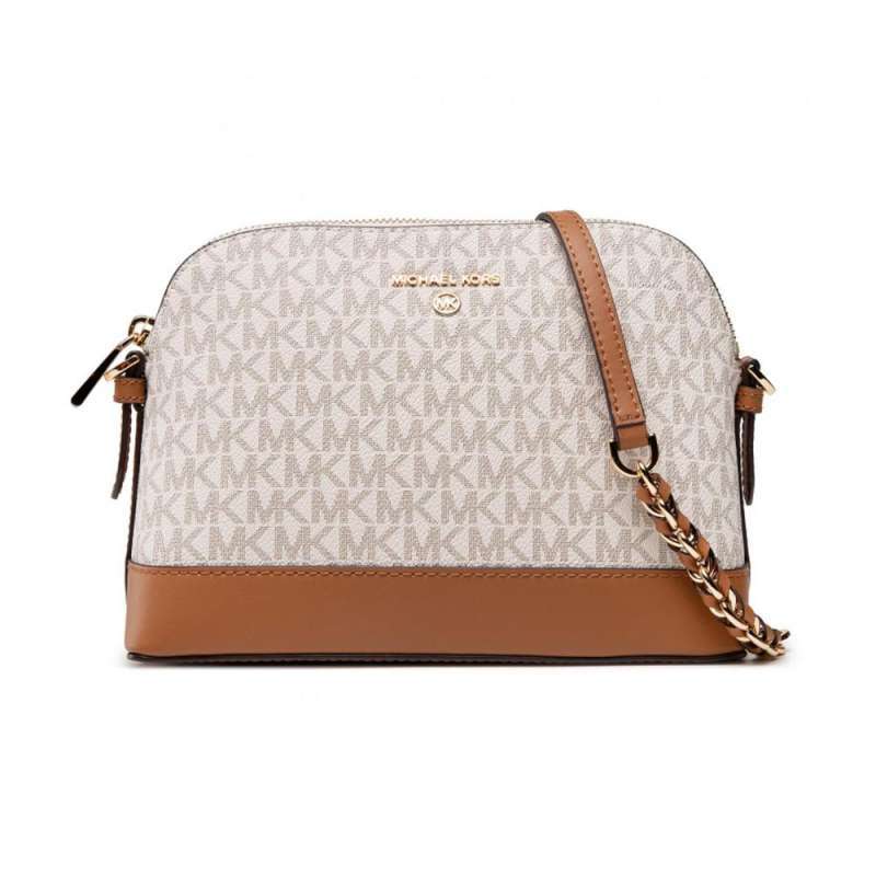 Jual Michael KorsLarge Logo Dome Crossbody Bag Vanilla Acorn di Seller