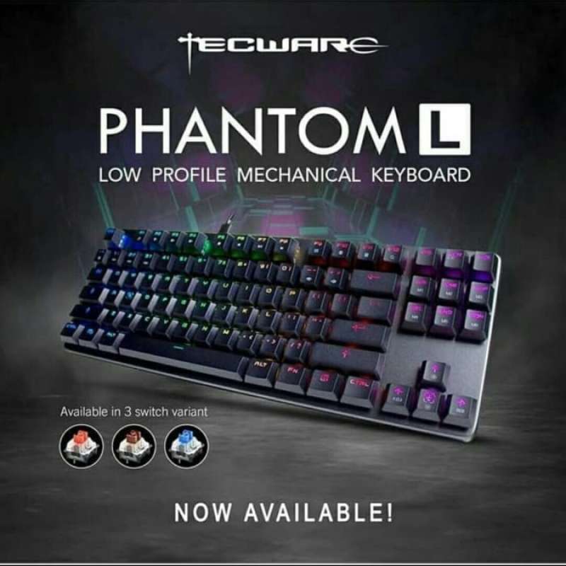 Jual Tecware Phantom L TKL RGB Low Profile Mechanical Keyboard