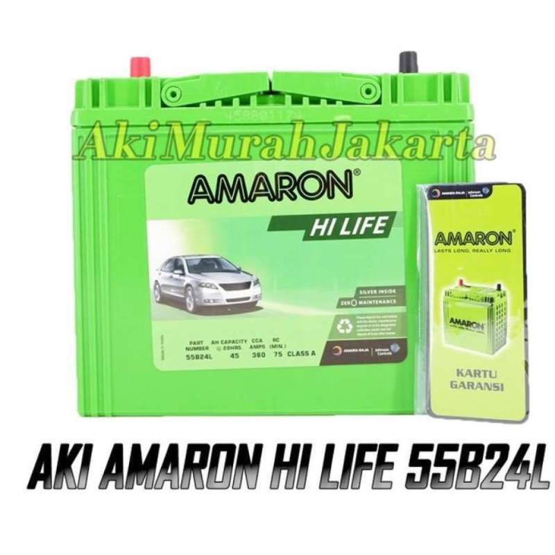Jual Aki Mobil Nissan Evalia NS60L / 55B24L Amaron Hi-Life 12V / 45Ah