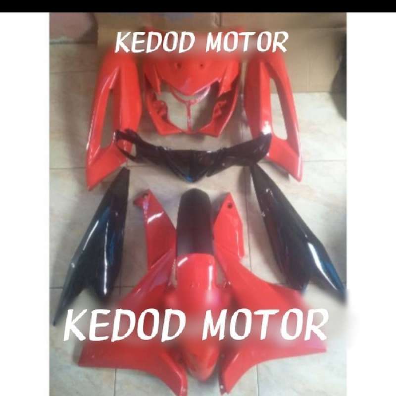 Jual Baru Cover Full Body Halus Honda Blade Lama Warna Merah Hitam Di