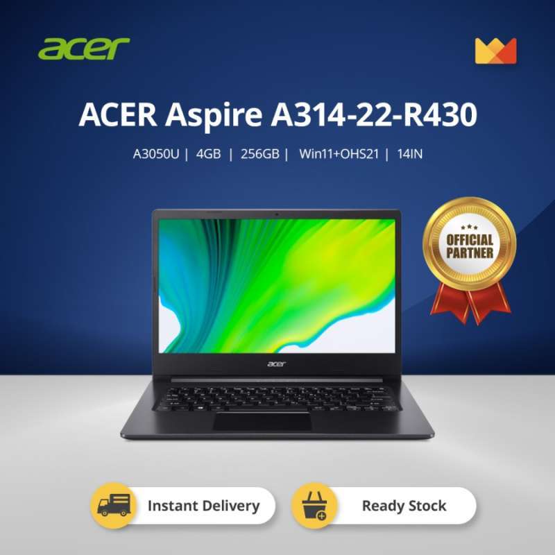 Jual ACER Aspire A314-22-R430 (A3050U/4GB/256GB/Win11+OHS/1Year/14FHD ...