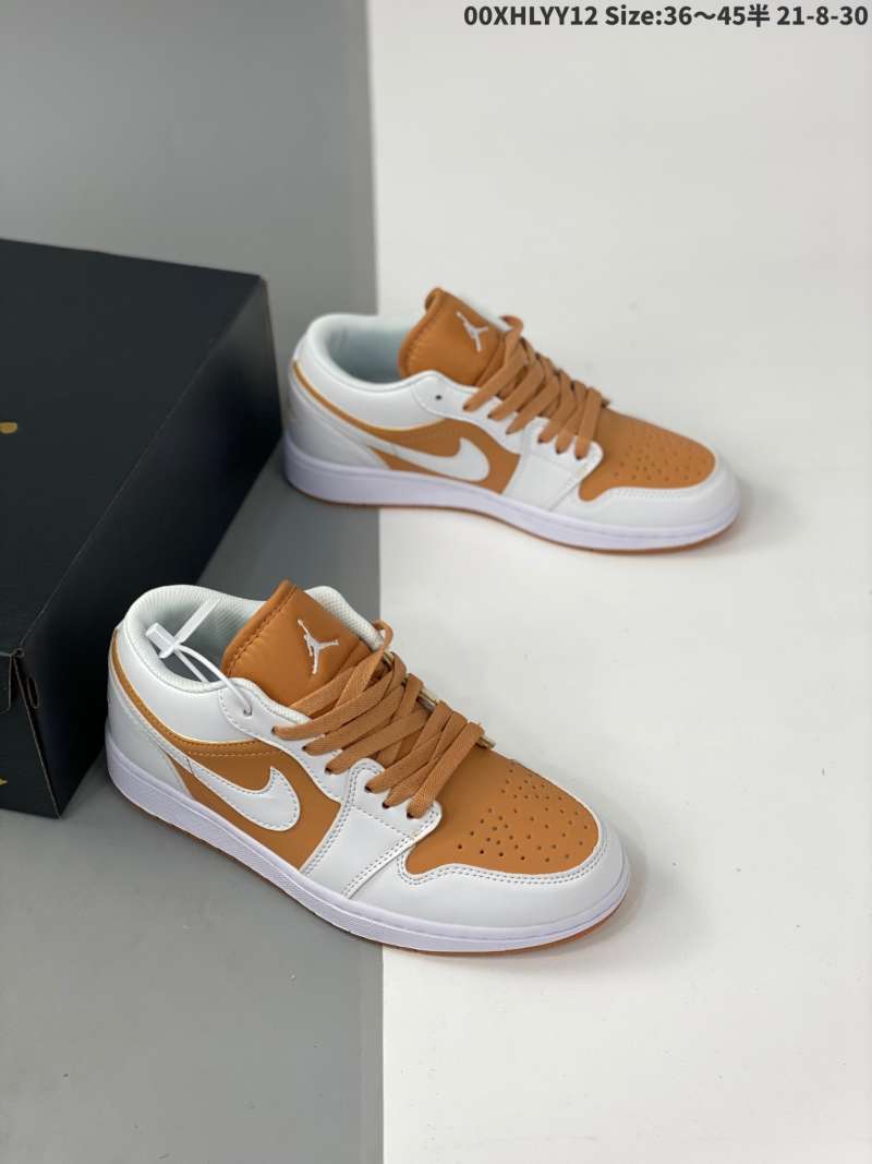 Jual Nike Air Jordan 1 Low White / Tan low top White Brown aj1 Jordan