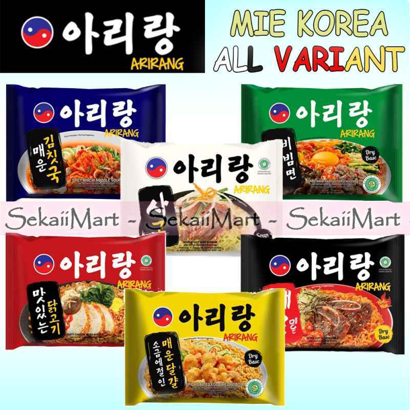 Jual ARIRANG Mie Khas Korea Semua Rasa Lengkap Kuah / Goreng - Korean