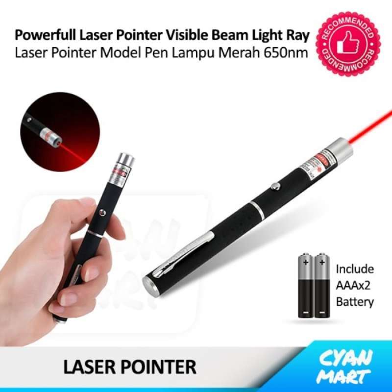 Jual Jual Laser Pointer Pen High Power Visible Beam BLACK RED DOT