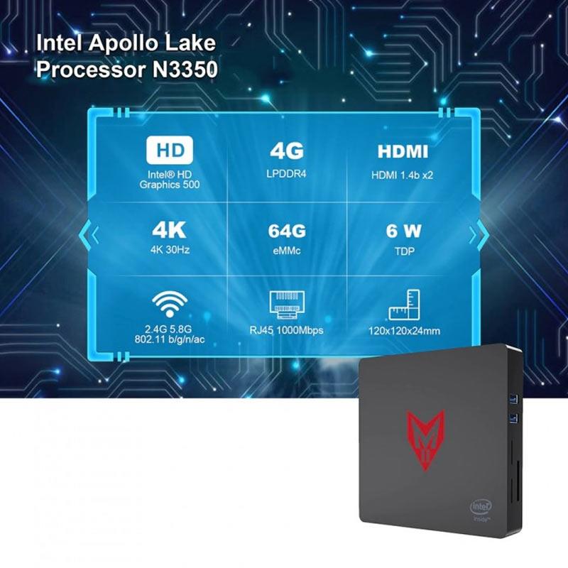 Jual Intel MII Mini PC [ Intel Apollo La   ke J3355/ RAM 4GB