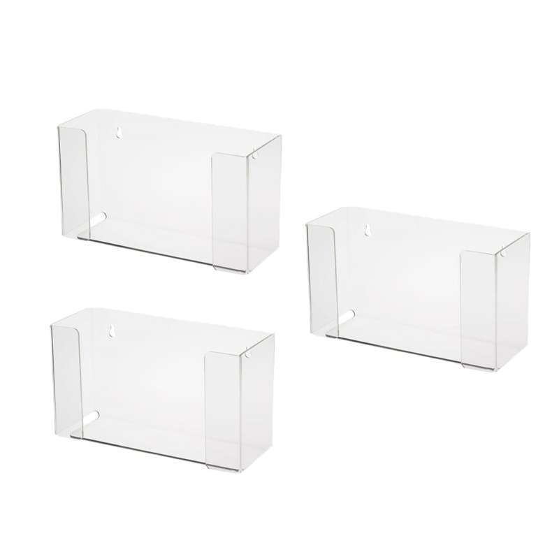 Jual 3x Single Capacity Clear Acrylic Lab Glove Box Dispenser Holder ...