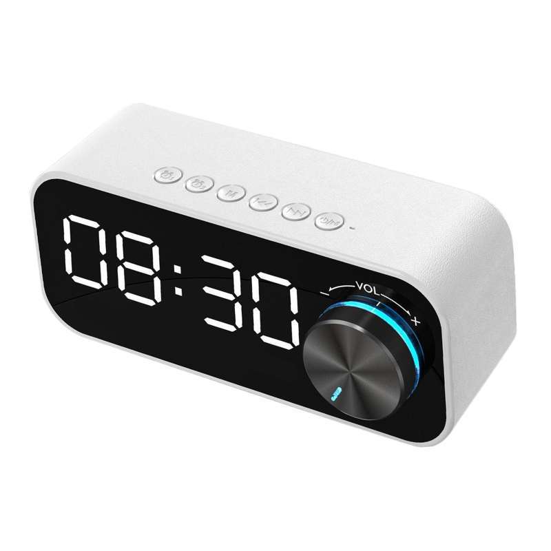Jual Dual Alarm Clock Bluetooth Mirror with Stereo Speaker Timer