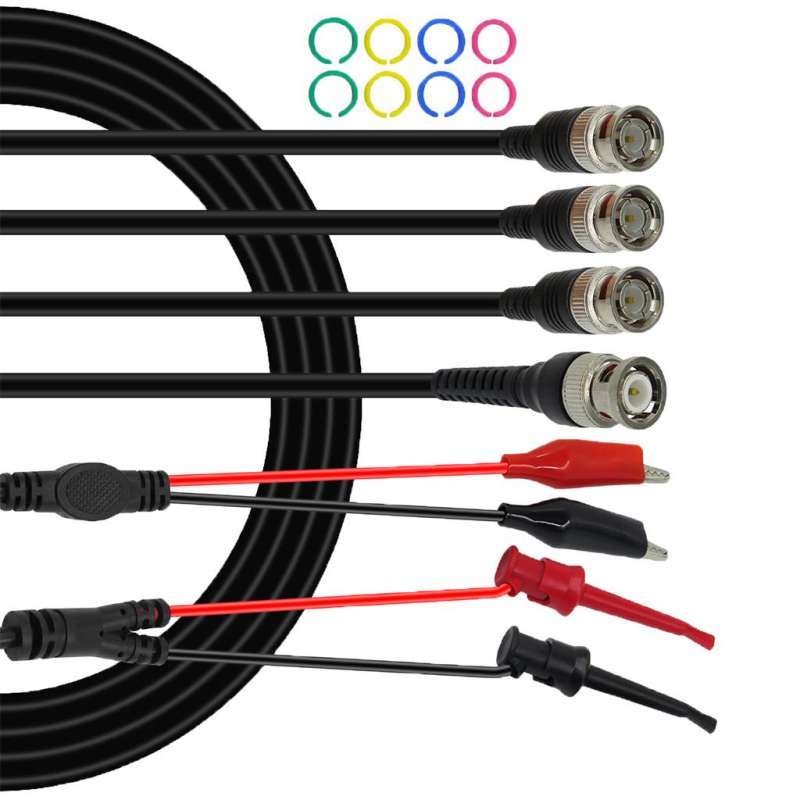 Promo BNC Male to Male Alligator Clips Grabber Oscilloscope Test Probe