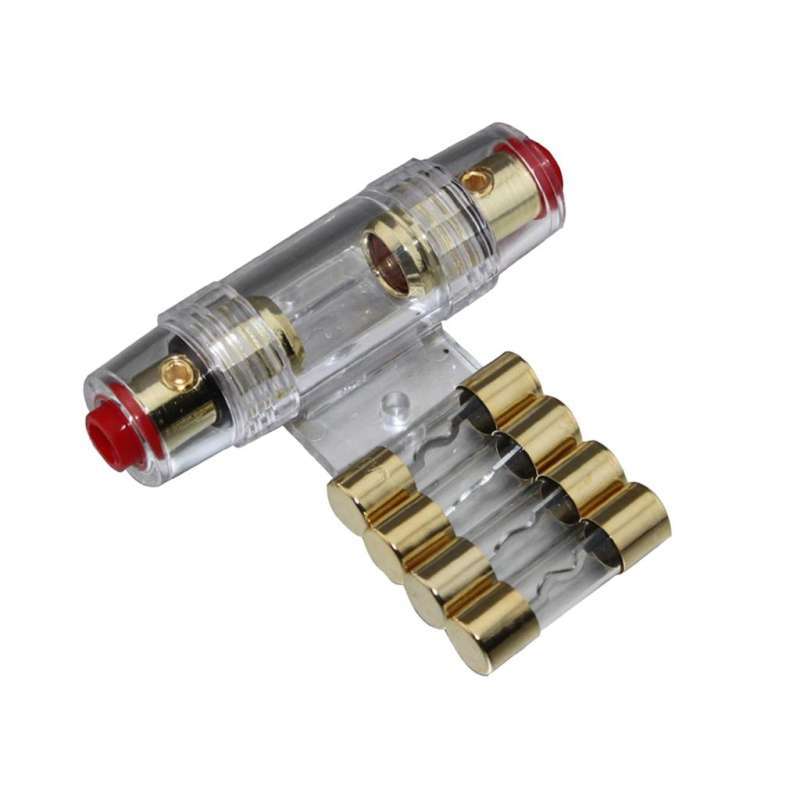 Promo Car Stereo Audio Amplifier 4 Gauge Gold Plated Agu Fuse Holder Fuses 40A Glod Clean