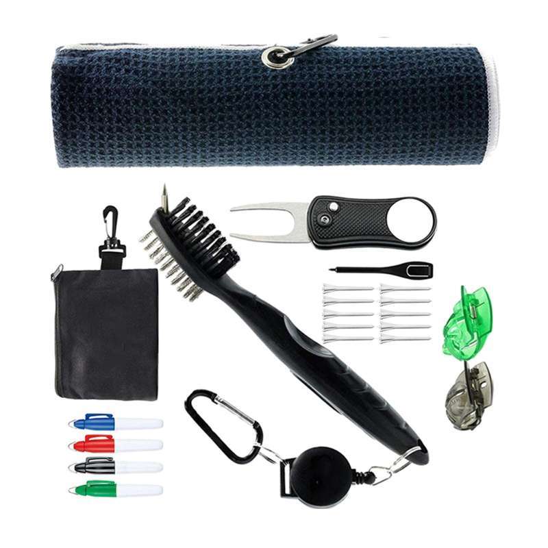 Jual Golf Club Brush Tool Kit with Spike Retractable Groove Ball Line