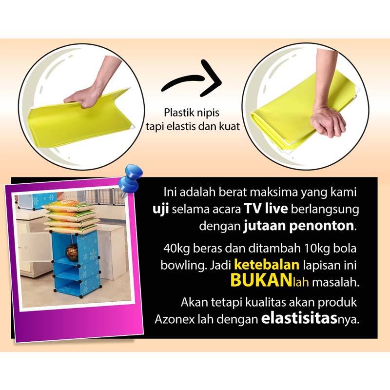 Jual Azonex Seri Jungle Kartun Plastik Portable Lemari ...