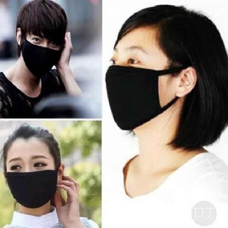 Jual MASKER MASK PENUTUP MULUT HIDUNG ANTI DEBU ASAP KAIN POLOS KOREA