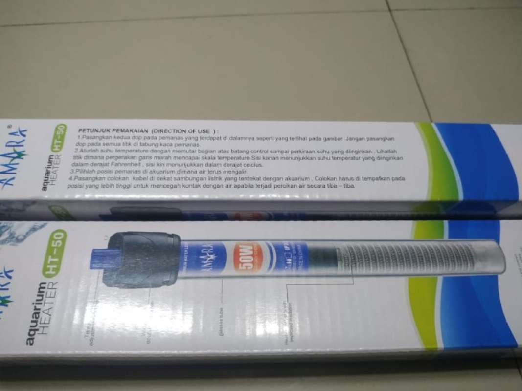 Jual AMARA HT50 Aquarium Heater Penghangat Air Aquarium Otomatis di