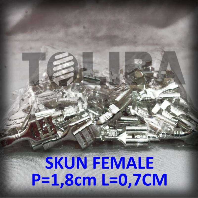 Jual skun female cewek / skun gepeng untuk soket motor mobil aki di