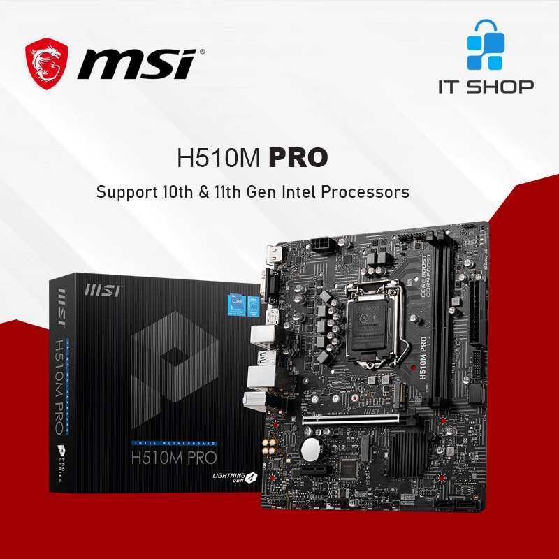 Jual MSI Motherboard H510M PRO LGA1200 di Seller IT Shop Official Store