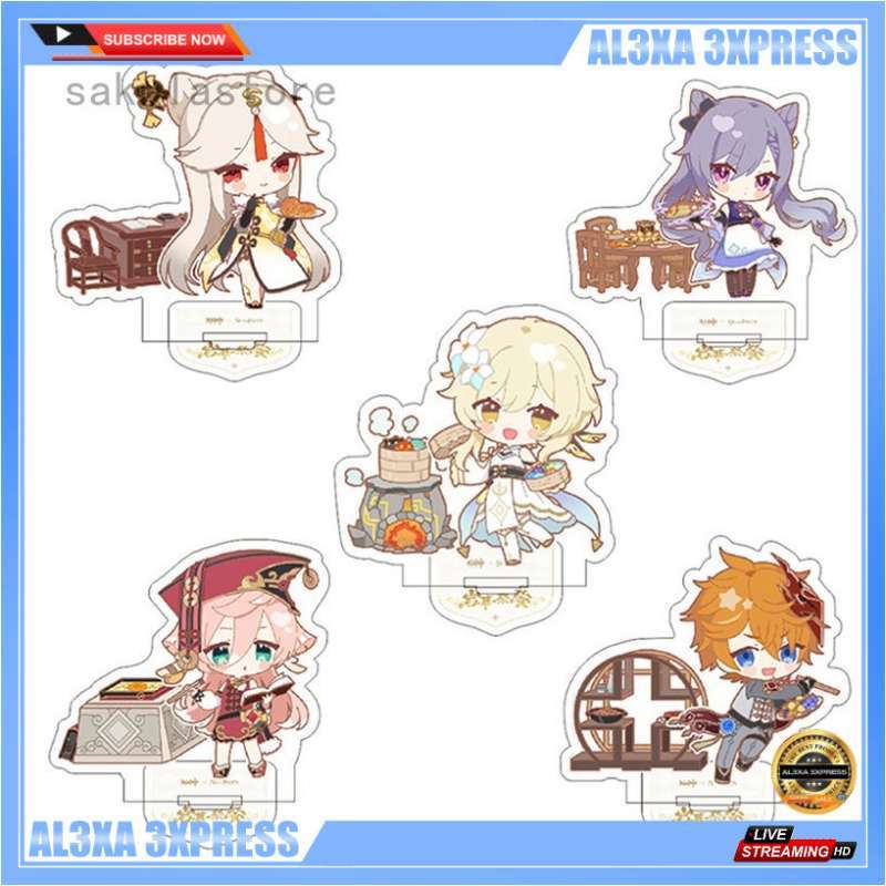 Promo Action Figure Anime Genshin Impact Diluc Venti Klee Zhongli Bahan