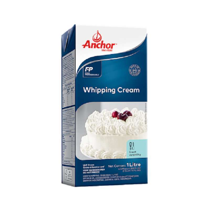 Jual Anchor Whip Cream 1ltr Whipping Cream Cair 1 liter UHT Whipped