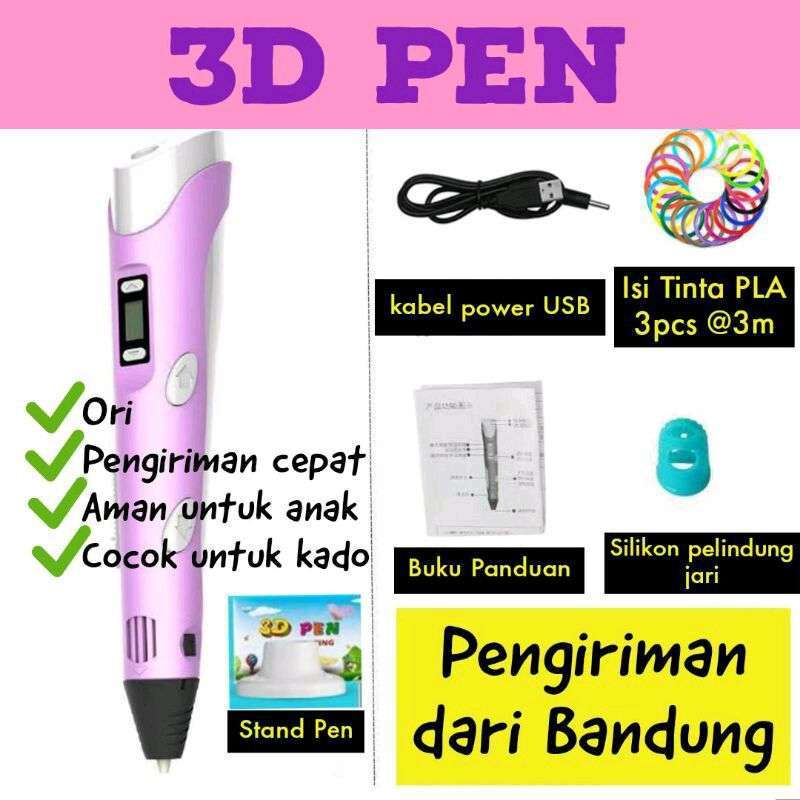 Jual Pulpen 3D, 3D pen, Tinta pulpen 3D pulpen 3 dimensi, isi 3D pen
