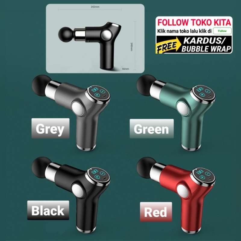 Jual Mini Massage Gun Portable Massager Mirip Kica Alat Pijat ...