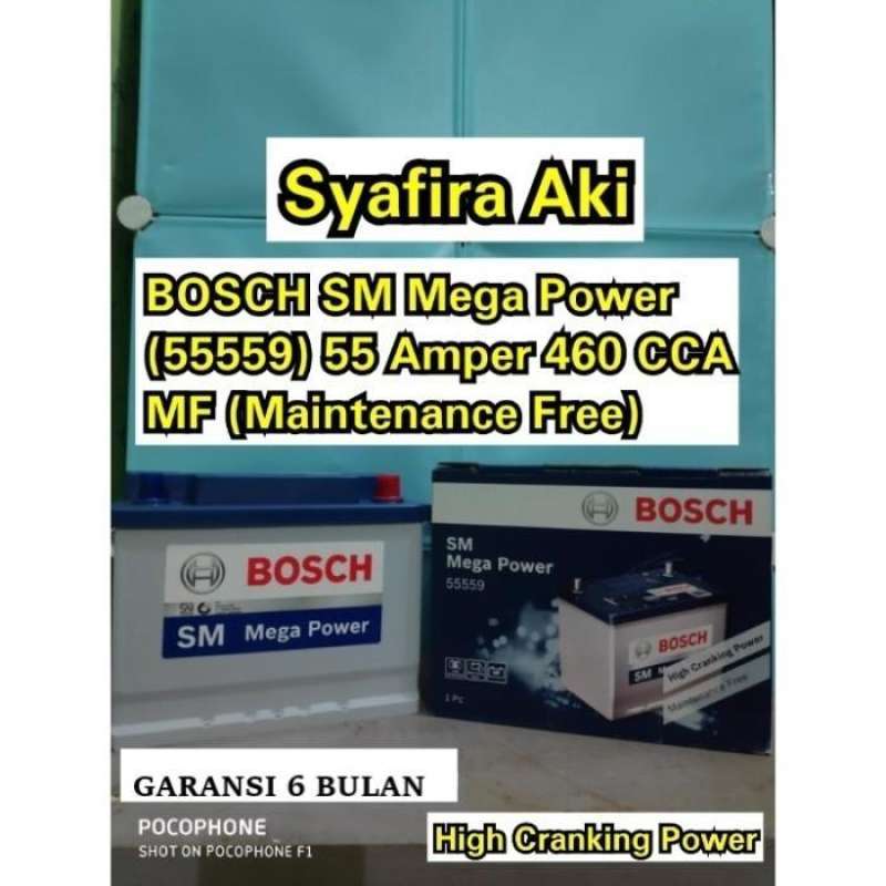 Jual Aki Mobil FORD FIESTA Din 66 55559 Bosch Aki Kering 12V di Seller