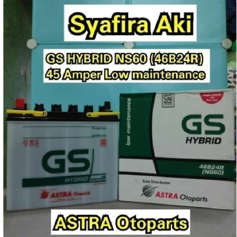 Jual aki mobil GS astra NS60 (hybrid/aki basah) di Seller SYAFIRA AKI