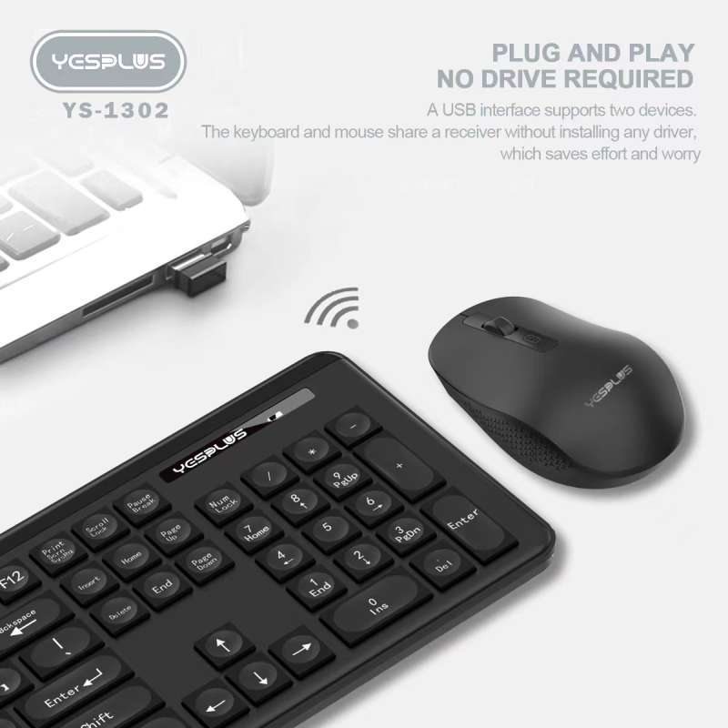 Jual Yesplus Ys-1302 Keyboard Free Mouse Wireless 2.4g Freedom Live ...