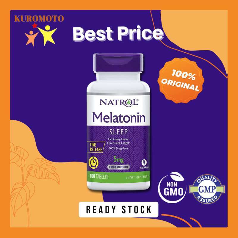Jual Natrol Melatonin 5mg &amp; 10mg Time Release 100 tablets di Seller ...