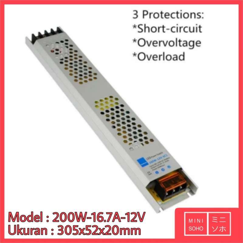 Promo Power Supply Slim 12V 150W / 200W / 300W Watt 12.5A / 16.7A / 25A