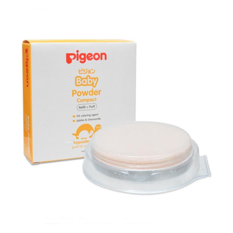 Jual Pigeon Refill Baby Powder Cake With Puff Bedak Padat