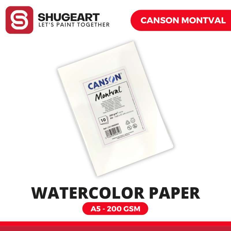 Jual Canson Montval Watercolor Paper Kertas Cat Air 200 gsm A3/A4/A5/A6