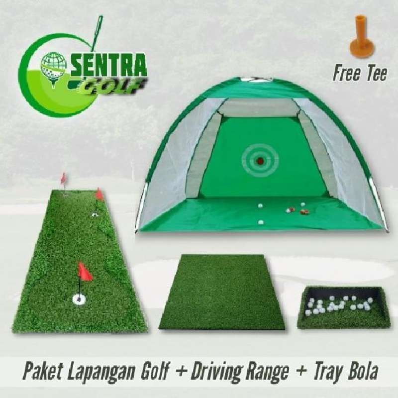 Jual HEMAT.. Lapangan Mini Golf Portable + Driving Range Mat + Jaring
