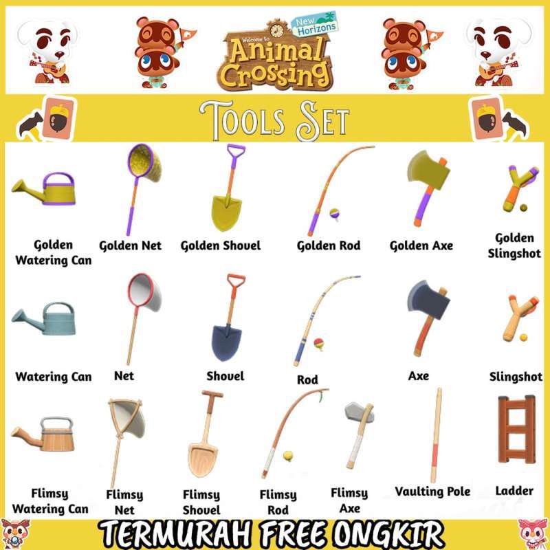 Jual [Tool] Golden Animal Crossing New Horizon ACNH NMT Material Bells