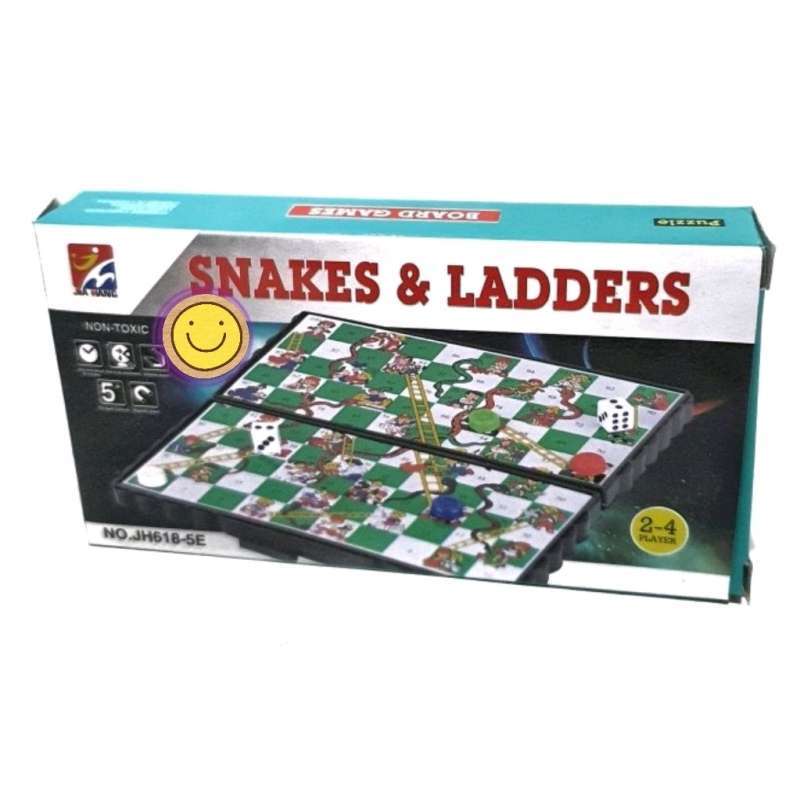 Promo Mainan Ular Tangga Snake Ladders Magnetic Magnet Board Game 