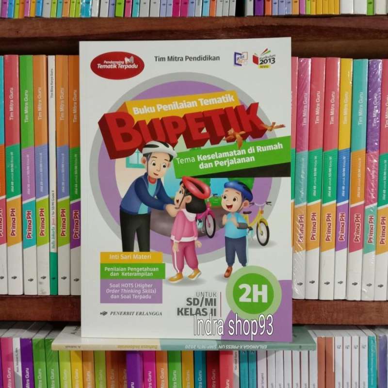 Jual Buku Bupetik 2H Kelas 2 SD Kurikulum 2013 Erlangga di Seller Indra ...