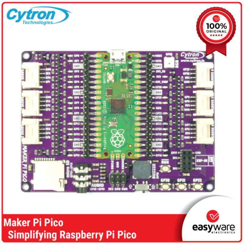 Jual Cytron Maker Pi Pico Simplifying Raspberry Pi Pico for Beginners ...