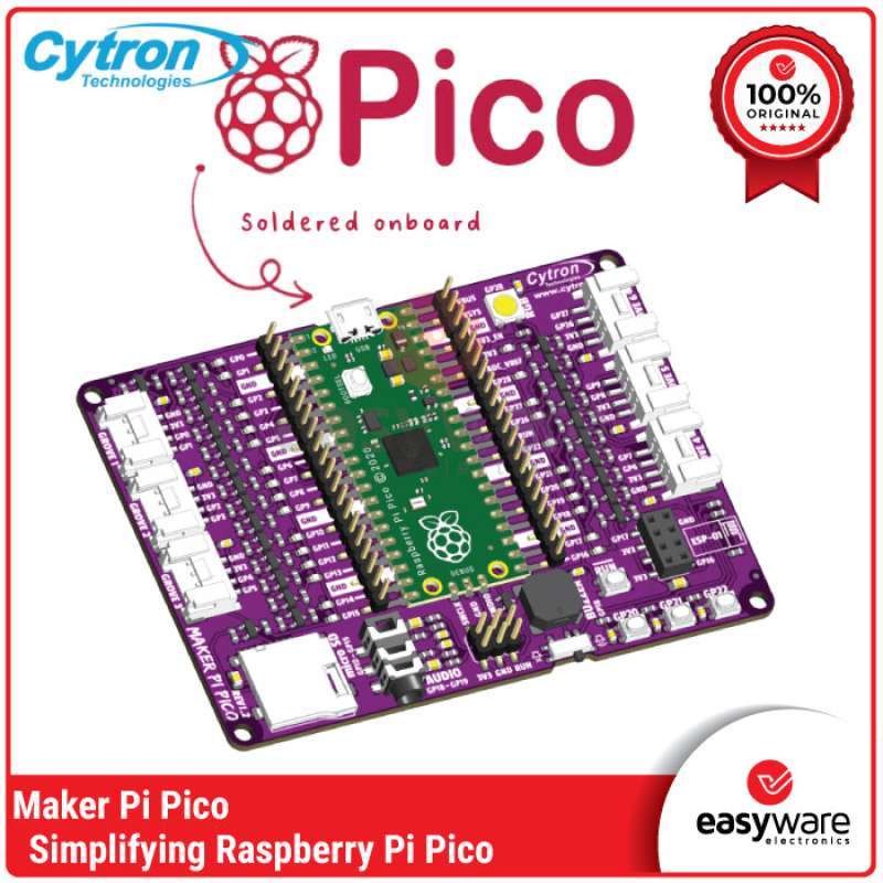 Jual Cytron Maker Pi Pico Simplifying Raspberry Pi Pico for Beginners ...