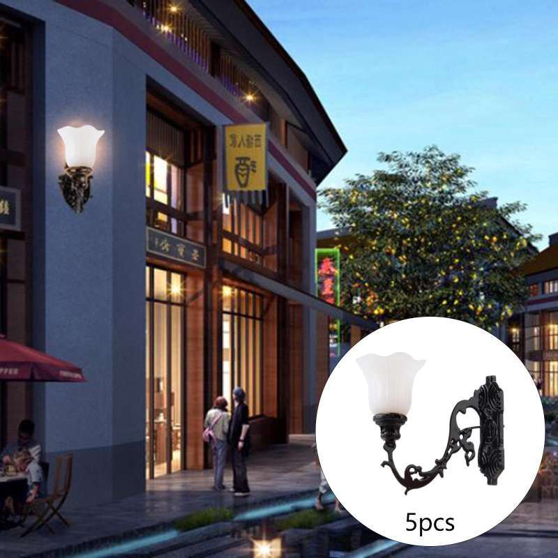 Promo 5Pcs Model Railway Wall Lamp 3V/12V for Landscape Architecture
