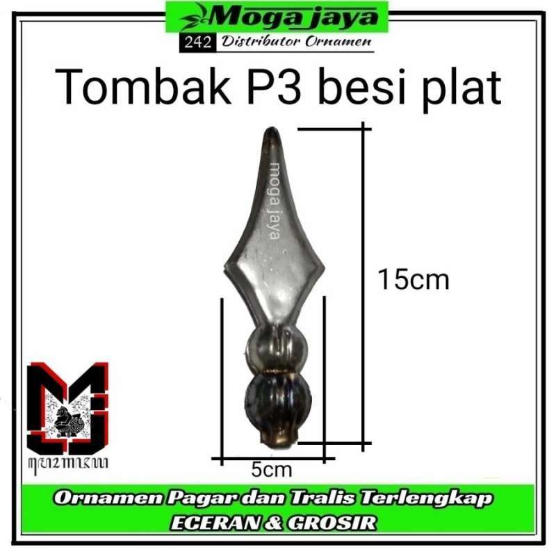 Jual tombak pagar besi plat P3 ornamen pagar di Seller moga jaya