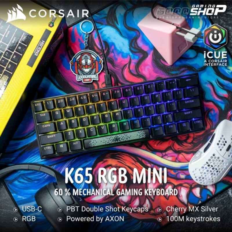 Promo Corsair K65 Rgb Mini 60% Mechanical Keyboard - Linear Diskon 10% ...