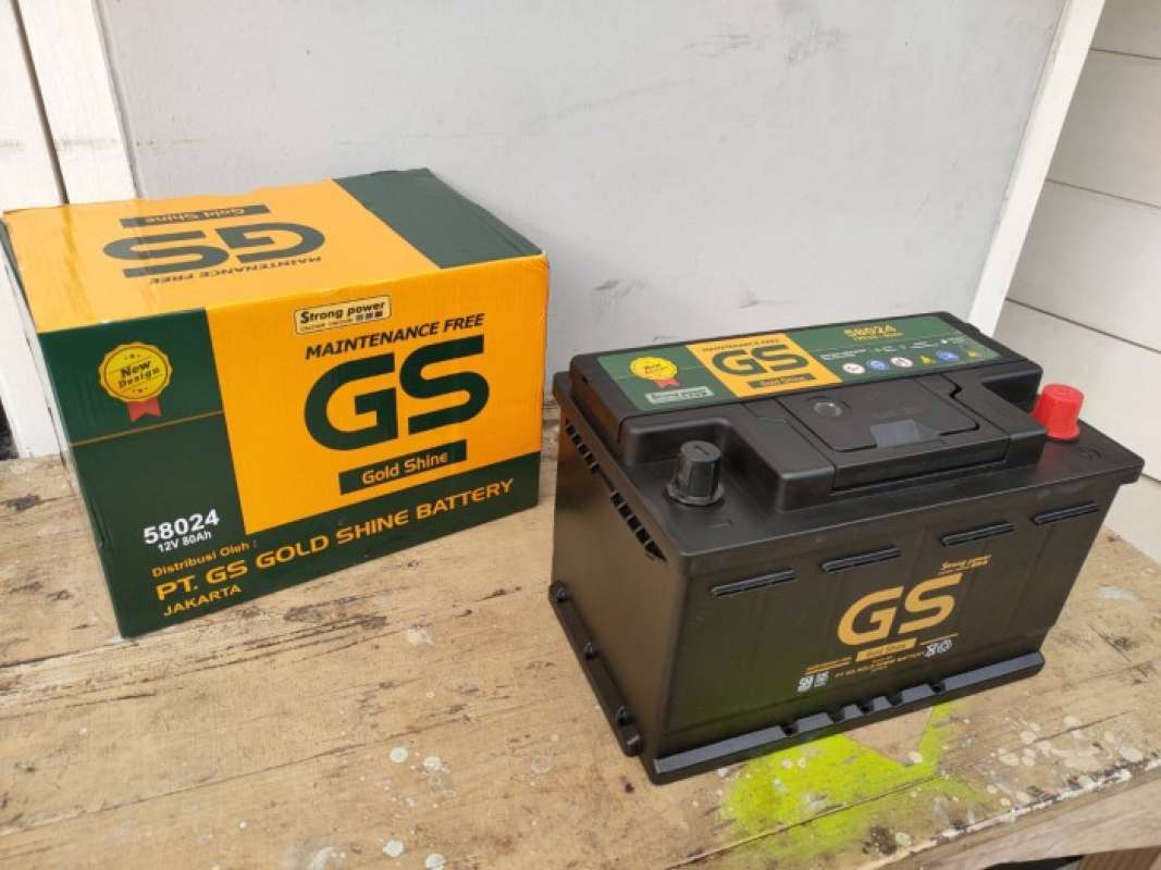 Promo Aki DIN 84 / 58024 GS MF 12 Volt 80 Ampere Diskon 9% di Seller
