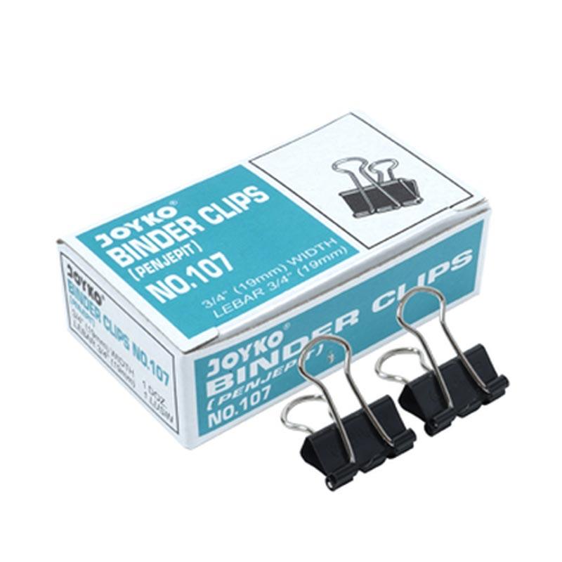 Jual Joyko No.107 Binder Clip Penjepit Kertas [ 12 Pcs ] Di Seller
