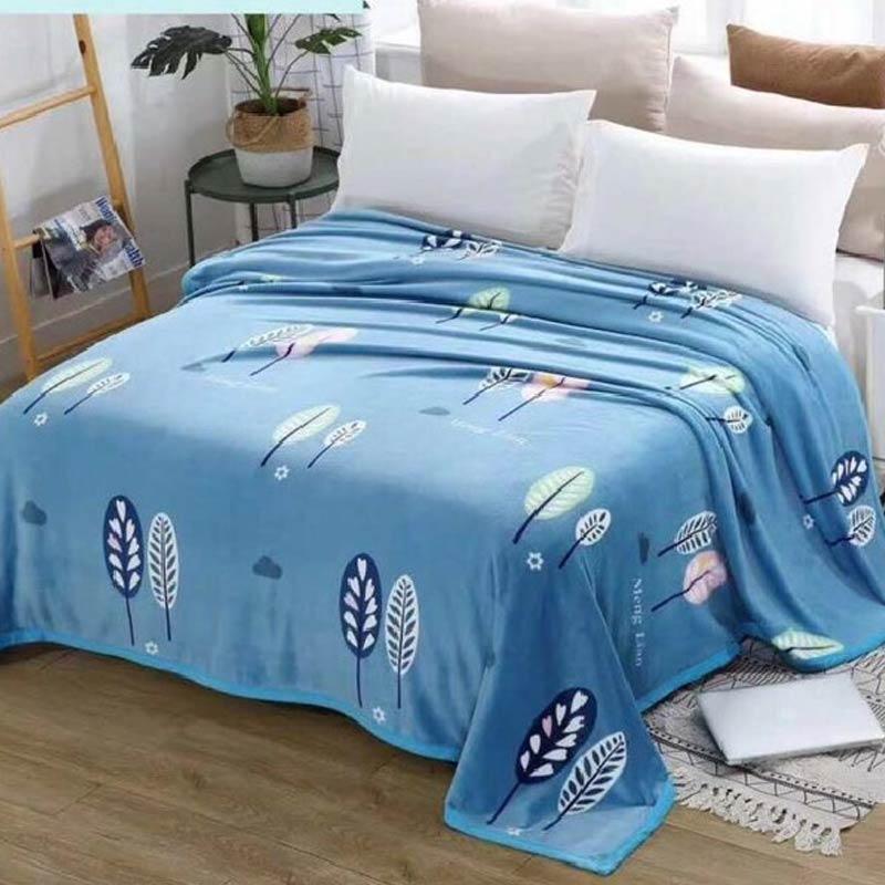 Jual FS - Dongzhi Motif Daun Selimut Bulu Halus [150 x 200 cm] Online